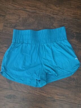 JoyLab Smocked-Waist Teal Athletic Shorts